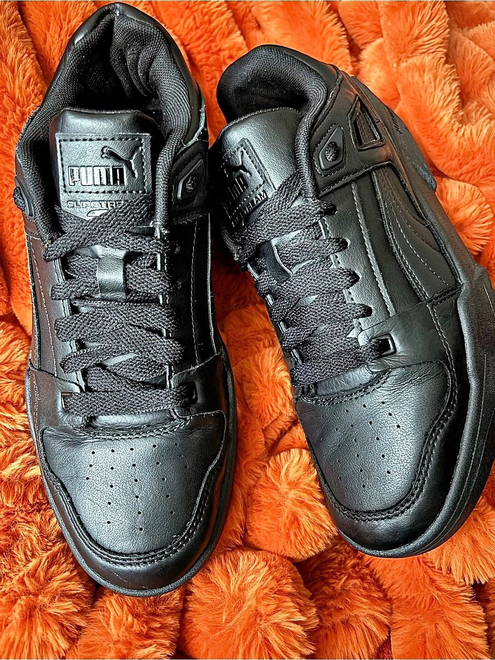 Puma Slipstream Leather Triple Black Sneakers US 7.5